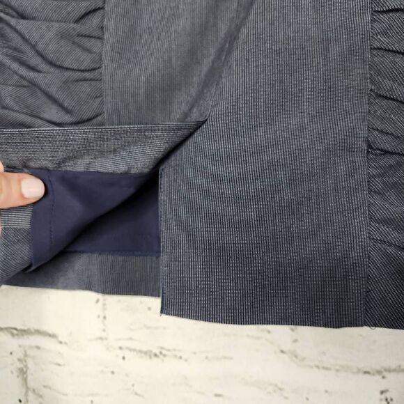 Cartonnier Anthropologie Womens Pencil Midi Skirt Ruched Gray Lined Stretch Sz 4 - Picture 9 of 11
